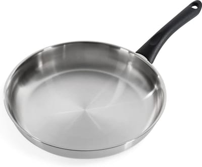 Roestvrijstalen Koekenpan 28 cm - Tri-Ply Constructie voor Alle Kooktoestellen inclusief Inductie