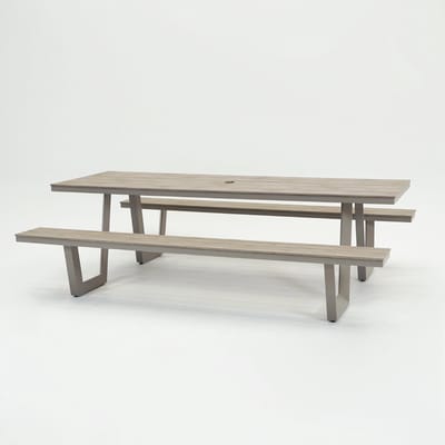 Vita Massa rechthoekige picknicktafel taupe XL