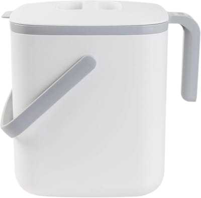 Keuken Compostbak - Voedselafval Bak - Afval Scheiden - Met Binnenmand - 5 Liter - Wit