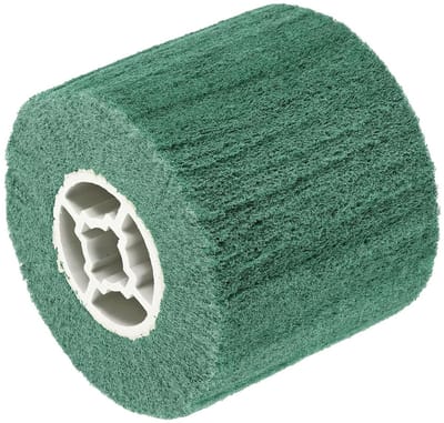 Nylonvezel-polijstschijf voor trommelslijper, 120 mm buitenboring, 19 mm binnenboring, 100 mm dikte, korrel 600, ideaal voor metaalbewerking, kunststof schuren en polijstaccessoires