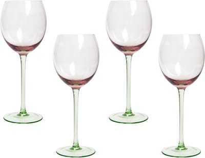 DIOPSIDE - Wijnglazen set van 4 - Pastelroze - Glas