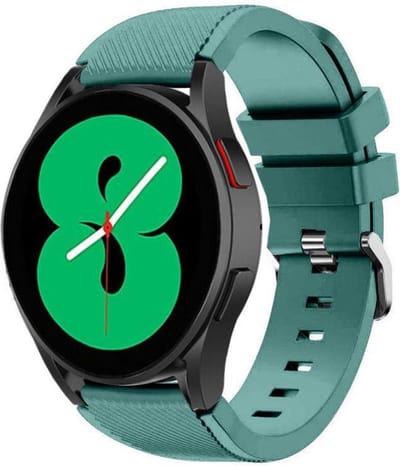 Strap-it Siliconen bandje - geschikt voor Samsung Galaxy Watch 7 (40 & 44mm) / Galaxy Watch 6 (Classic) / Watch 5 / 5 Pro / Watch 4 / 4 Classic / Watch FE / Garmin Vivoactive 3/5 - geschikt voor Galaxy Watch 4-5-6 alle varianten - dennengroen
