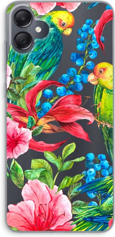 Case Company® - Hoesje geschikt voor Samsung Galaxy A05 hoesje - Papegaaien - Soft Cover Telefoonhoesje - Bescherming aan alle Kanten en Schermrand