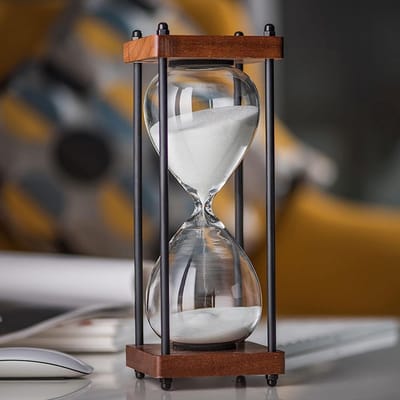 Zandloper Timer - Zandklok Decoratie - Keuken Spelletjes - Creatief Klaslokaal - 30 Minuten - Wit Zand