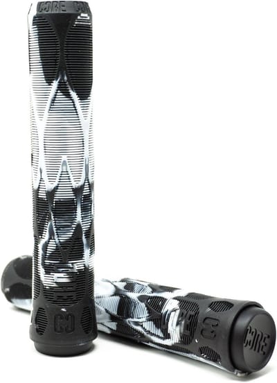Stuurgrepen - Handvatten Scooter - Actiesporten Rijden - Zachte TPR Compound - 170 mm Lengte - Leisteen Zwart Wit