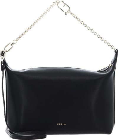 FURLA Leren Schoudertas Avondtas Nuvola Mini Crossbody Bag Nero Zwart