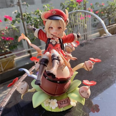 18CM Genshin Impact Klee Ver Meisje figuur Mondstadt Prachtig en vonk PVC Actie Model Speelgoed Collectie Poppen Cadeaus brown