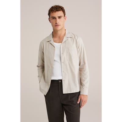 We Fashion Shirt Light Grey Maat: M | Casual Overhemden Outlet | Heren | Grijs