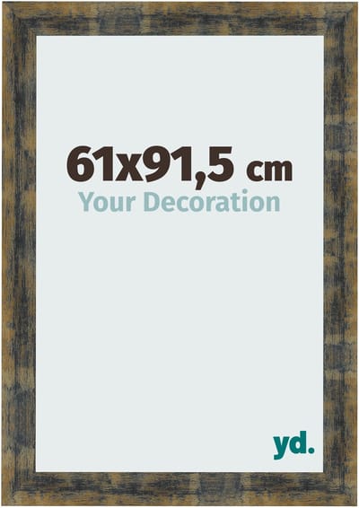Your Decoration - Fotolijst 61x91,5 cm - MDF - Blauw Goud Gemeleerd - Pisa