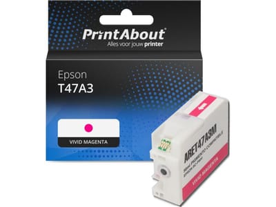 PrintAbout huismerk Inktcartridge T47A3 Vivid magenta Geschikt voor Epson