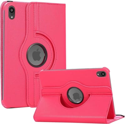 Tablet Hoes geschikt voor iPad Mini 7 (A17 Pro 2024) hoes 360° draaibare Bookcase - Pink