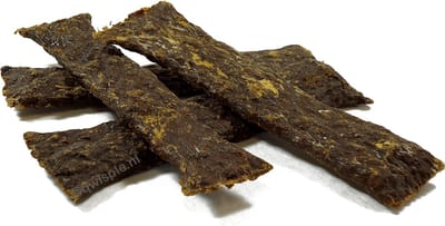 Qwisple Vleesstrips Hert - Hondensnacks - 100% Vlees Strips - Training Reepjes - Verwensnacks Hond - 1000 gr