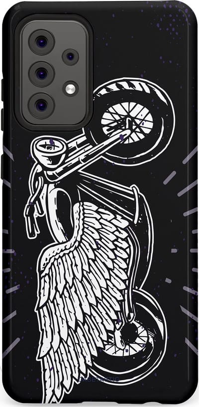 Casetastic Hoesje Geschikt voor Samsung A52 (4G/5G/s) - Stijlvolle Beschermende Duo-layer Case - Retro highway
