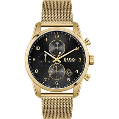 BOSS HB1513838 SKYMASTER - Horloge - Staal - Goudkleurig - Ø 44 mm