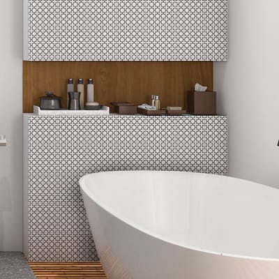 Zelfklevende tegelmuurstickers voor keuken en badkamer - 9 Oosterse Ariana cementtegelstickers - 9 stickers 10x10cm