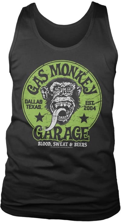 Gas Monkey Garage Tanktop Groene logo-tanktop GMG-7-GMG006-H96-6