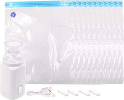USB Mini Elektrische Luchtpomp Kit - 10 Herbruikbare Vacuüm Sealer Zakken - Oplaadbaar - 3D Printing Verbruiksartikelen