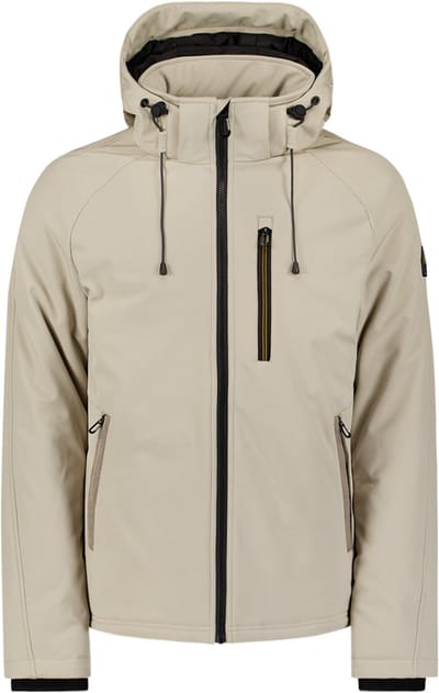 No Excess Jacket Short Fit Hooded Softshell Stretch Stone Größe: M | Winterjacken Outlet | Herren