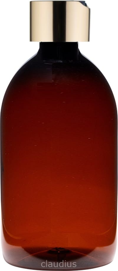 Lege plastic fles 500 ml PET Apothekersfles amber- met gouden klepdop - set van 10 stuks - Navulbaar - Leeg