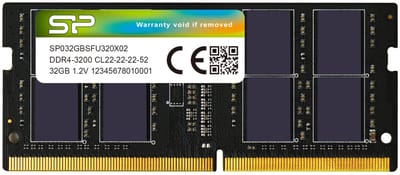Silicon Power - Laptopgeheugen - DDR4 - 32GB - 3200MHz - CL22 - SODIMM - SP032GBSFU320X02