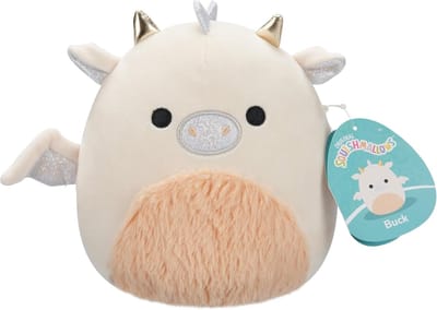 Squishmallows - Buck Draak - Knuffel 19 cm – Crème & Perzik – Zachte Knuffel