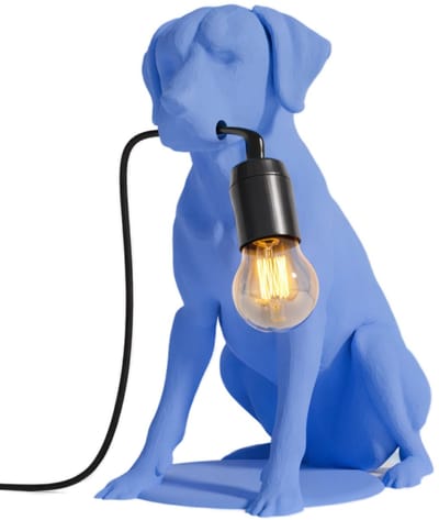 Fiastra Rhodesian Ridgeback tafellamp - hondenlamp - koningsblauw - E14 - 30 x 18 x 25 cm