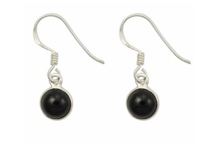 Zilveren oorbellen Onyx 925 zilver (incl. oorbel stoppers)