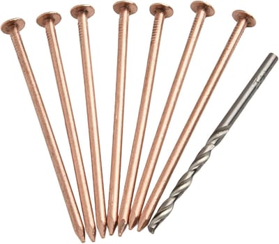 Boomstronk Verwijderaar met Koperen Spijkers, 4 Inch Spikes voor Stronk- en Wortelverwijdering, Inclusief Spijkers en Boorset (15 Stuks)