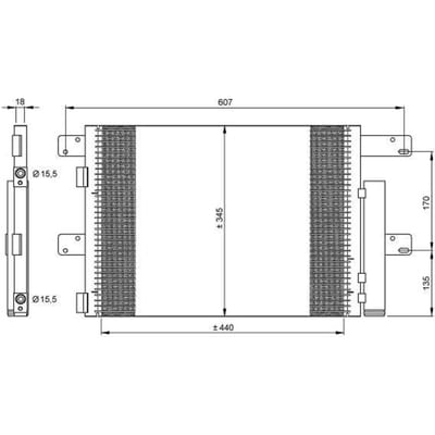 Condensator, airconditioning NRF 35896
