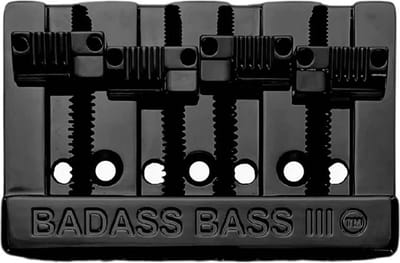 Allparts BB3343003 Leo Quan Badass III 4-snarige Basbrug - Zwart