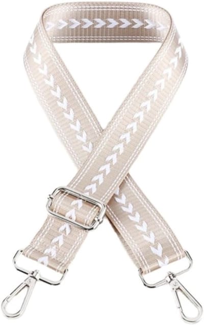 Verstelbare schoudertasriem 3,8 cm breed, 75-130 cm lang, ideaal voor crossbody en schoudertassen, met zilveren gesp en marineblauwe kleur