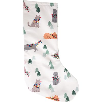 TIAKI Weihnachtsstrumpf "Lustige Winterkatzen" 51x16cm für Katzenliebhaber
