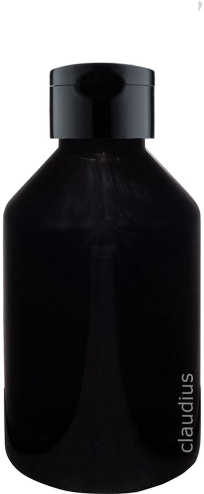 Lege Plastic Fles 250 ml zwart met Zwart klepdop - set van 10 stuks - navulbaar - leeg