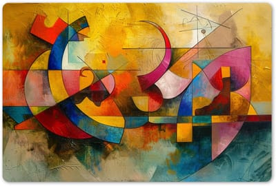 Placemats 45x30 cm - Placemat kunststof - 1 stuk - Kunst - Abstract - Aesthetic - Kleurrijk - Art - Borden onderleggers - Decoratie voor op tafel - Keuken tafeldecoratie accessoires - Vinyl onderlegger - Tafelversiering