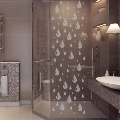 Privacyfolie voor ramen - GENTLE RAIN - Zelfklevend privacyscherm voor ramen en douchedeuren - 150x45cm