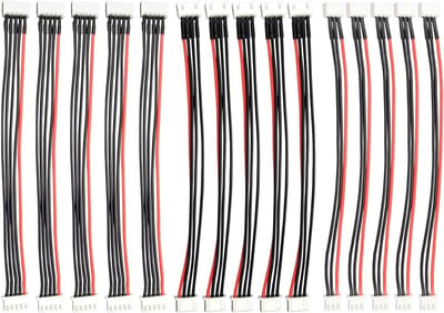 15 Stuks JST-XH 2S 3S 4S Verlengkabel 20cm 22AWG voor Accu's en Modelbouwtoepassingen