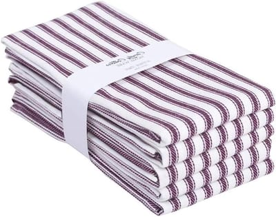 Keukendoeken Katoen - Theedoeken Vaatdoeken - Keuken Schoonmaken - Super Absorberend Sneldrogend - 6 stuks - Paars