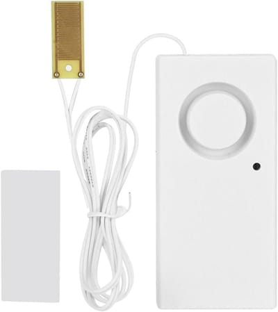 Waterlekdetector - Lekkage alarm - Huis beveiligen - 120dB Luid geluid - 10x6x4 cm - Wit
