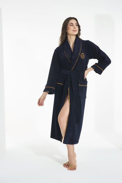 Dames Badjas Jackie / Donker Blauw / maat S