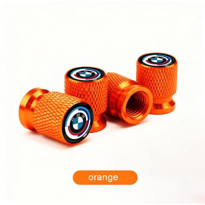 Auto Wiel Band Ventieldopjes Bandstam Covers Luchtstof Waterdicht Voor BMW E61 E81 E87 1 2 3 4 5 6 7 Serie X1 X3 X4 X5 X6 F20 E90 oranje