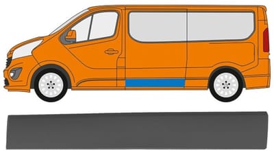 Zijlijst sierlijst voor Opel Vivaro 2014-2019 / Links