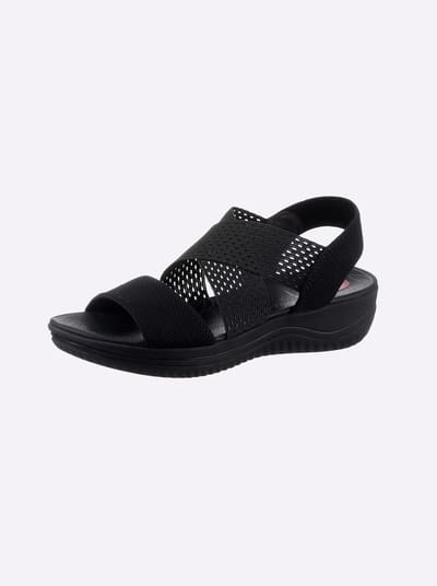 Jana Dames Sandaal - 28768-001 Zwart - Wijdte H - Maat 37