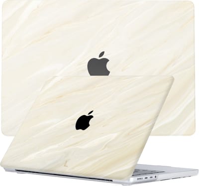 Lunso Geschikt voor MacBook Pro 14 inch (2021-2026) cover hoes - case - Creamy Vibes