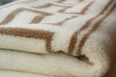 Wollen Deken 100% Wol Merino & Kameel Blend - OnceDoce® 450 g/m² Heerlijk Zacht Ademend en Warm - CUMULUS WHITE - Wasbaar - 200x200cm