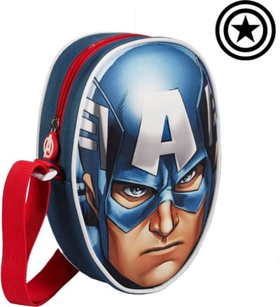 Jongens Schooltas Captain America - Schoudertas Blauw, rood