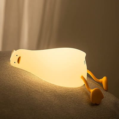 aladdien - Nachtlampje - Eend - USB-Oplaadbaar - Telefoonhouder - Kawaii - Helderheid Aanpasbaar - Geschikt voor Kinderen - 1200 mAh