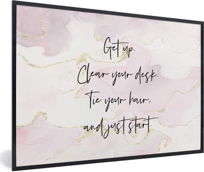 Fotolijst incl. Poster - Motivatie - Studeren - Student - Quote - 60x40 cm - Posterlijst