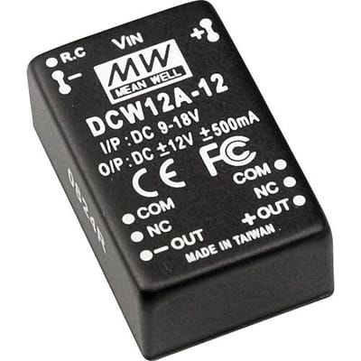 MW Mean Well MEAN WELL DCW12A-15 DC/DC-converter 12 W Aantal uitgangen: 2 x Inhoud 1 stuk(s)