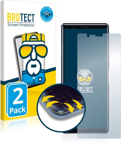BROTECT - Screenprotector voor Sony Xperia 5 - Folie Beschermfolie transparant volledig dekking - 2 Stuks