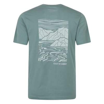 Mountain Warehouse Heren Reach The Summit Graphic T-Shirt (Groen)